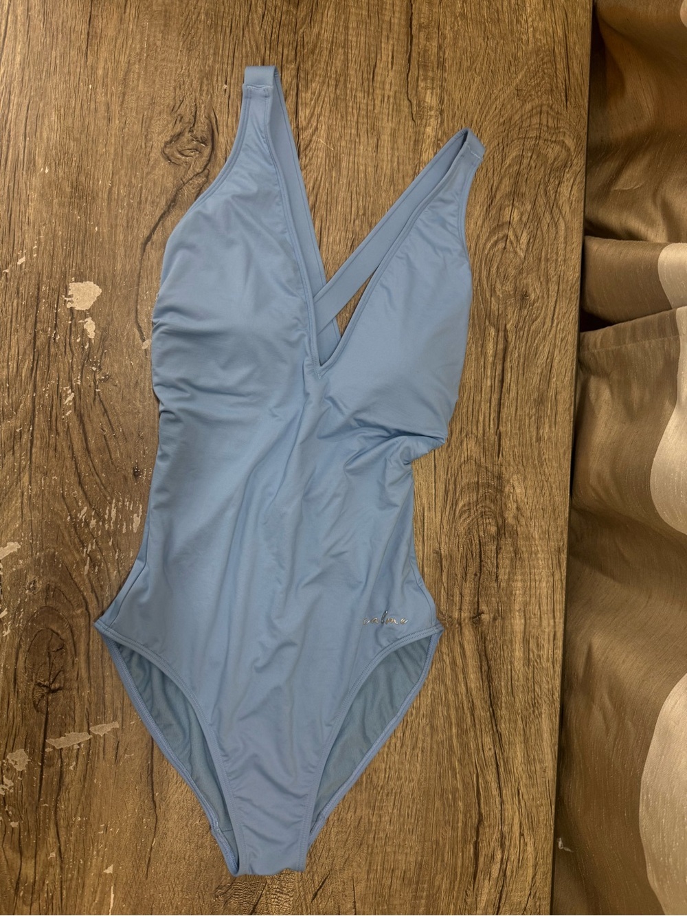 Johnny Was calme one piece swimsuit in Della blue size medium NWT